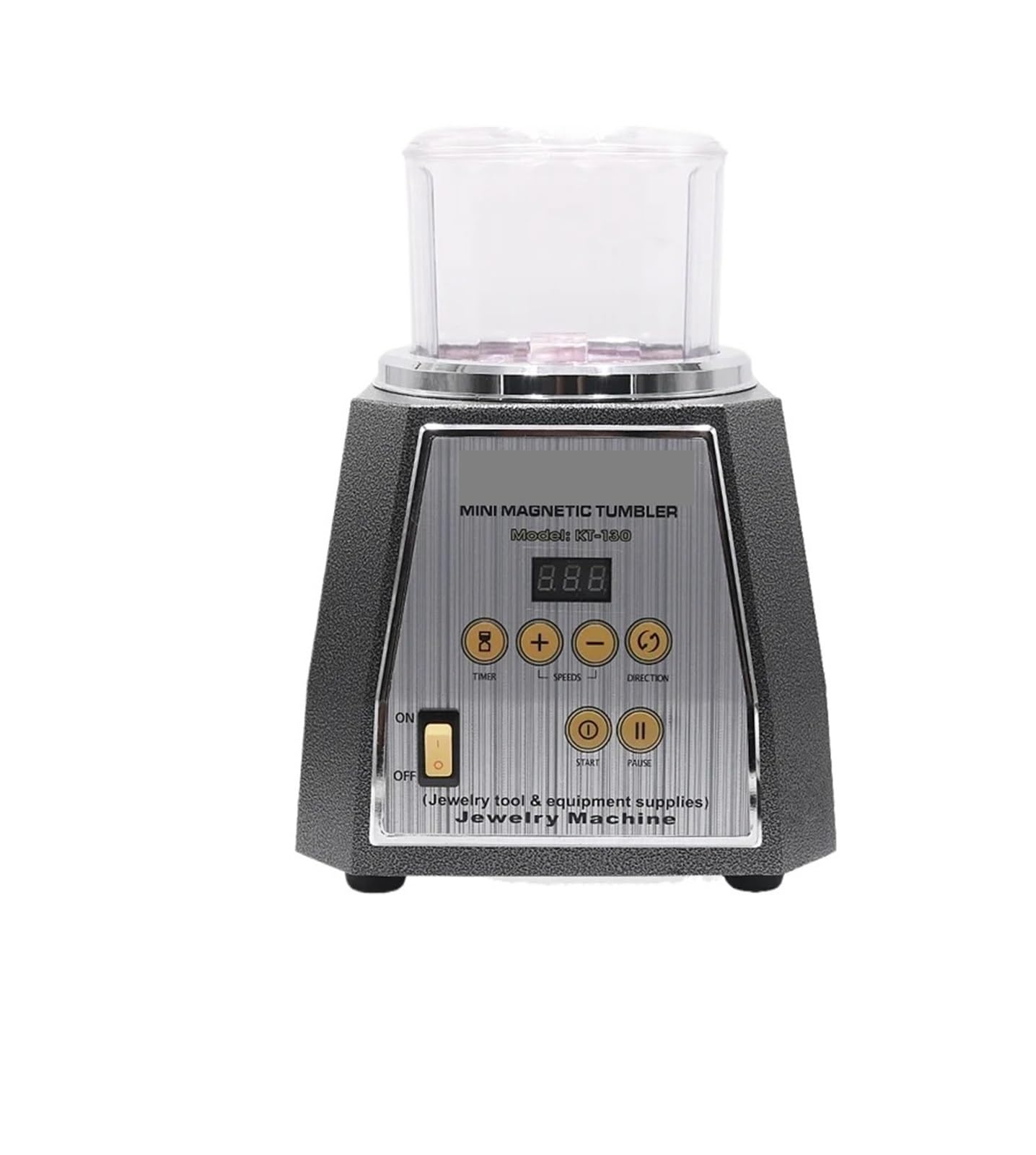 CUDTAPI KT-130 Magnetic Tumbler Polishing Machine 2000rpm Jewelry Finishing Cleaning Tool