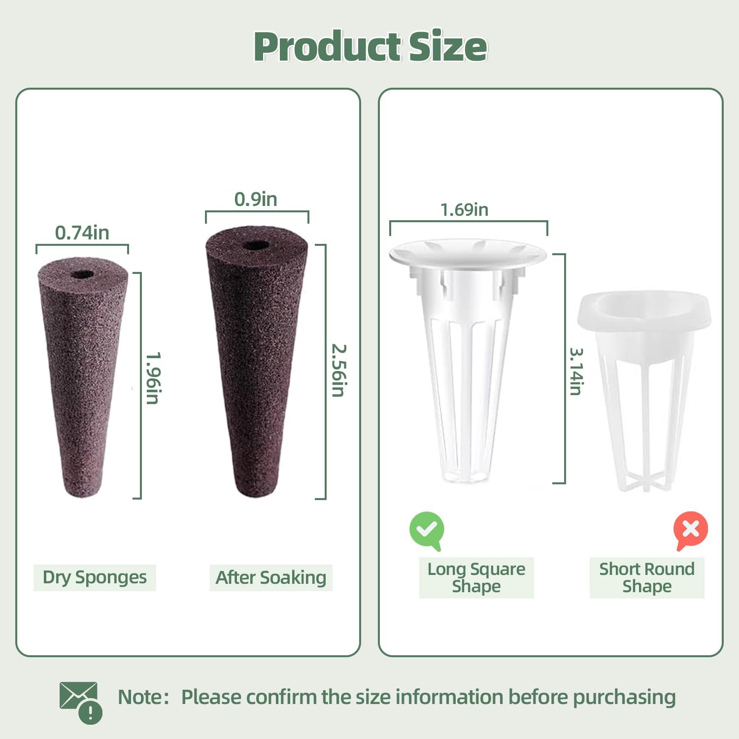 120 Pack Grow Sponges, Seed Pods Replacement Root Growth Sponges Compatible with AeroGarden, Moldy-Free, Sponges Kit for Hydroponic Indoor Garden System