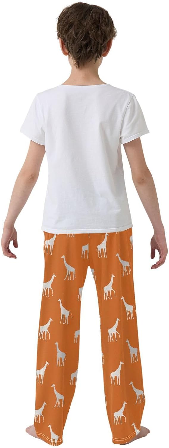 visesunny Boys' Pants Cartoon Giraffes Silhouettes Jogger Pants Elastic Waist Long Bottoms Trousers S-XL