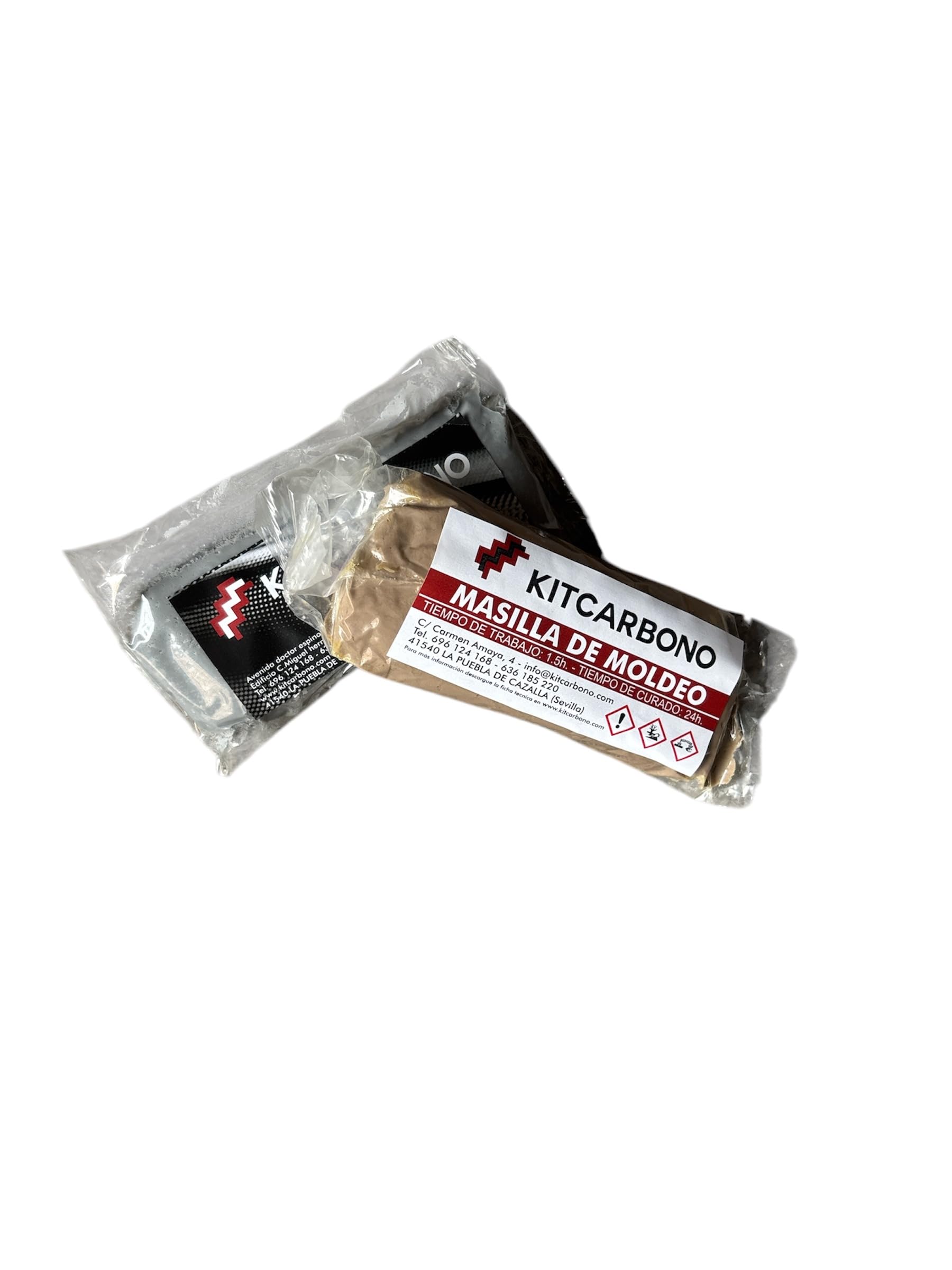 Kitcarbono Masilla Epoxi para Moldeo y Reparacion Profesional A(250gr)+B(250gr) 500gr