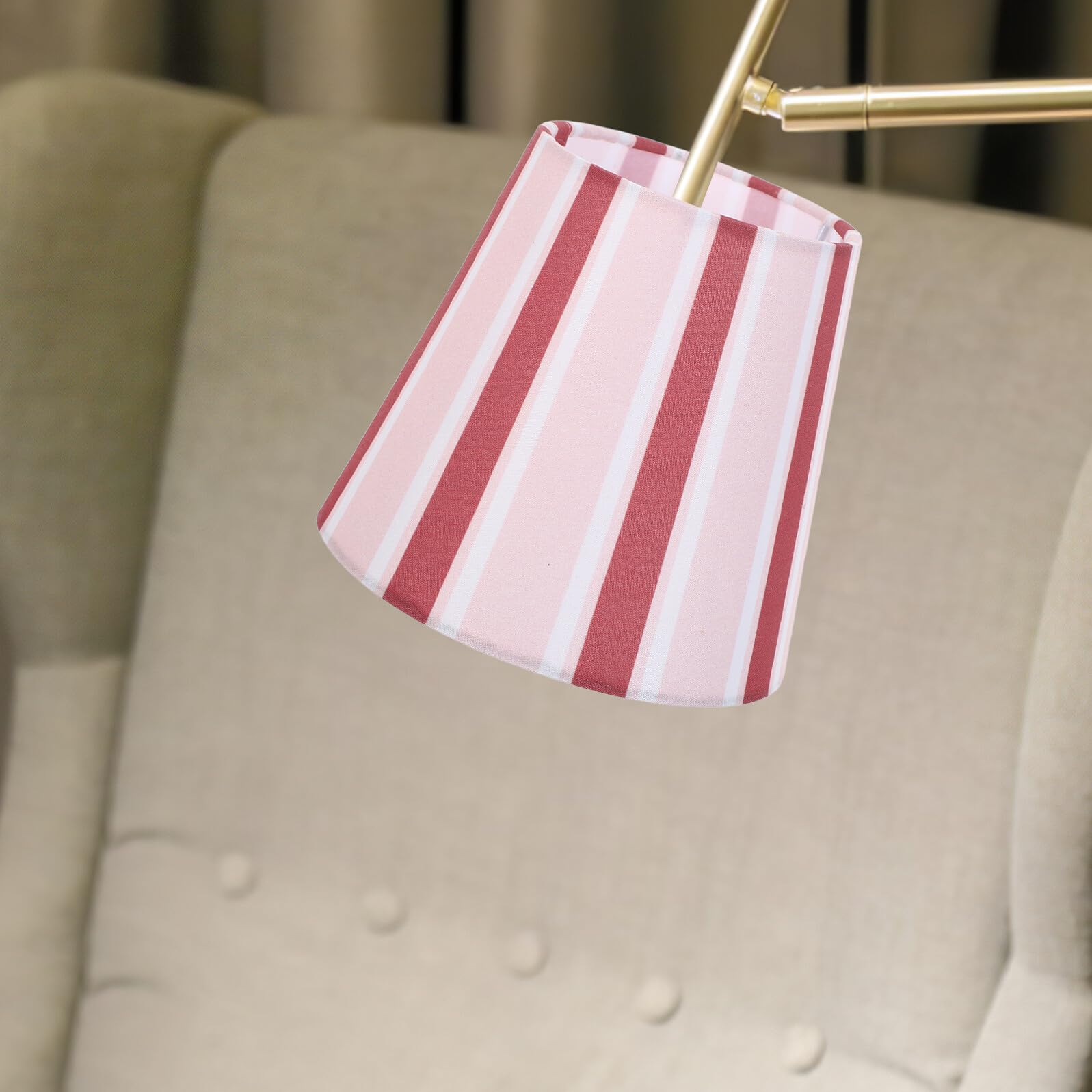 NUOBESTY Paralume a Campana a Strisce Verticali 10X15X135 CM per Lampada da Tavolo e Piantana Sostituzione Paralume Piccolo per Camera Ufficio e Hotel