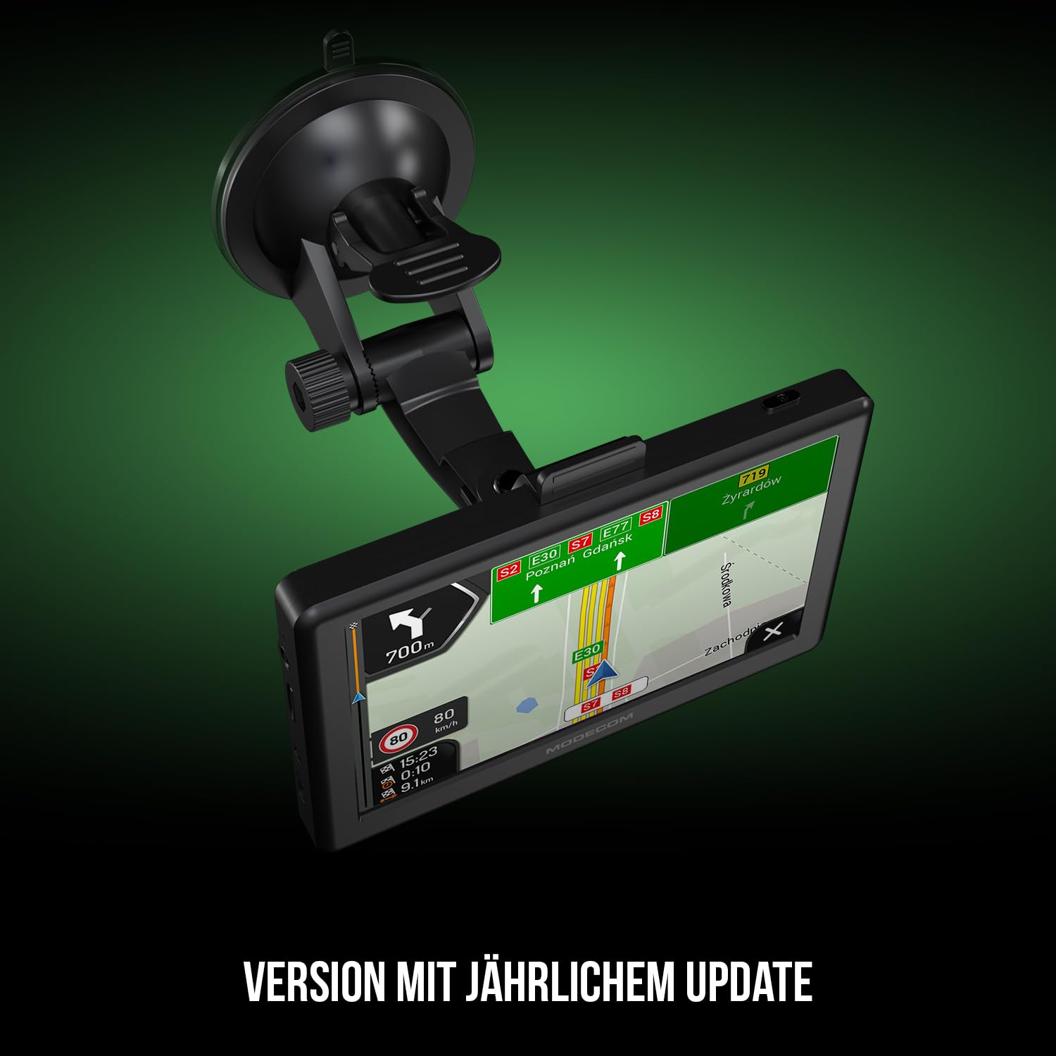 MODECOM Freeway CX 5.0 Navigationsgerät für PKW & LKW | 5 Zoll Display mit iGO Navigation Truck Europa Karten | Schneller Prozessor | Fahrspurassistent & Tempolimit