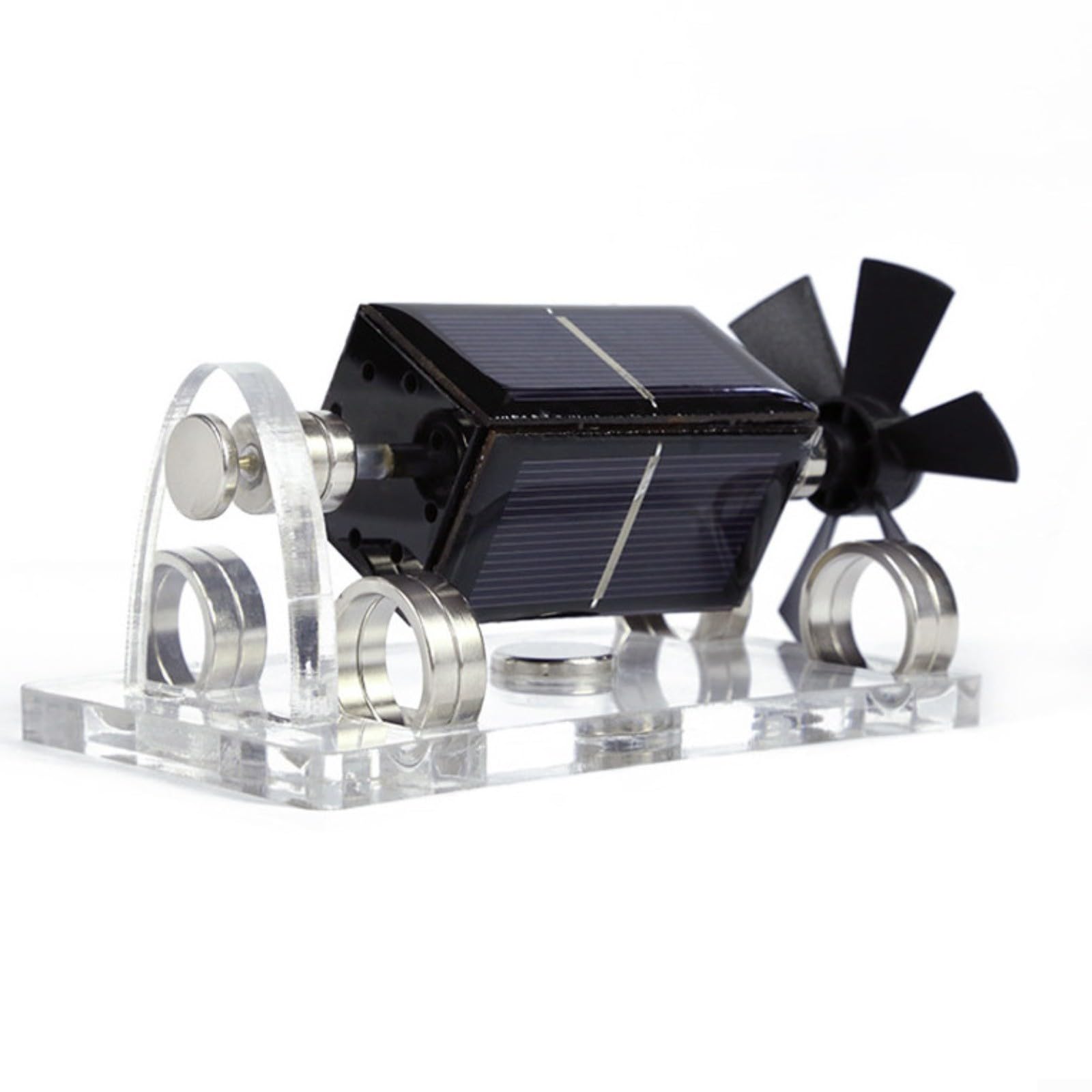 Modelo de motor de levitación magnética alimentado por energía solar, decoración creativa de escritorio ABS, con tecnología Maglev de 4 lados, para aprendizaje de ciencias educativas y
