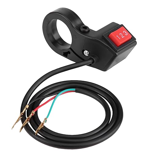 Miniatura 9 de Fydun Interruptor eléctrico de manillar de motocicleta de 0.866 in, 78 pulgadas, 3 velocidades, kit universal de scooter de bicicleta eléctrica