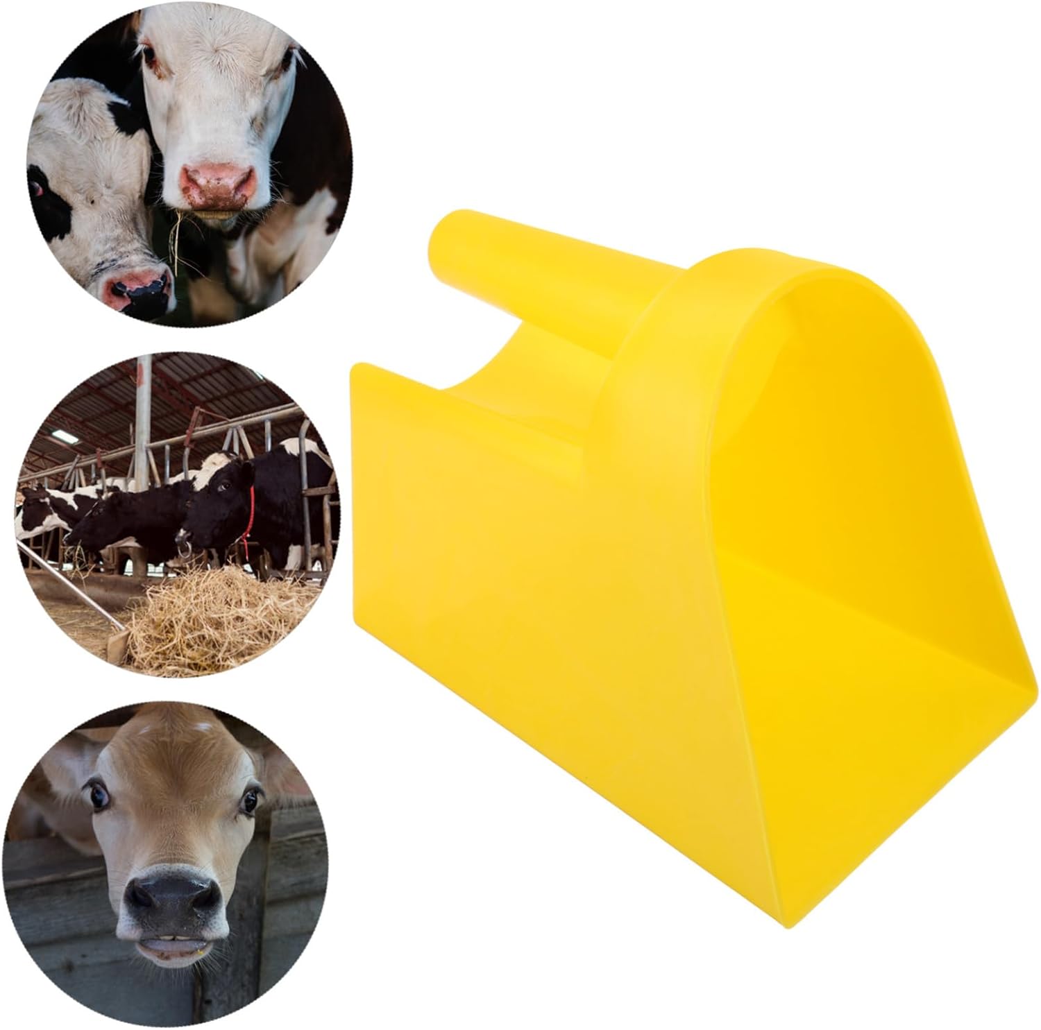 BESTonZON 3pcs Livestock Feed Shovel Heavy Duty Thicken Feed Scoop for Poultry Design Ergonomic Handle for Comfortable Use for Farms and Gardens