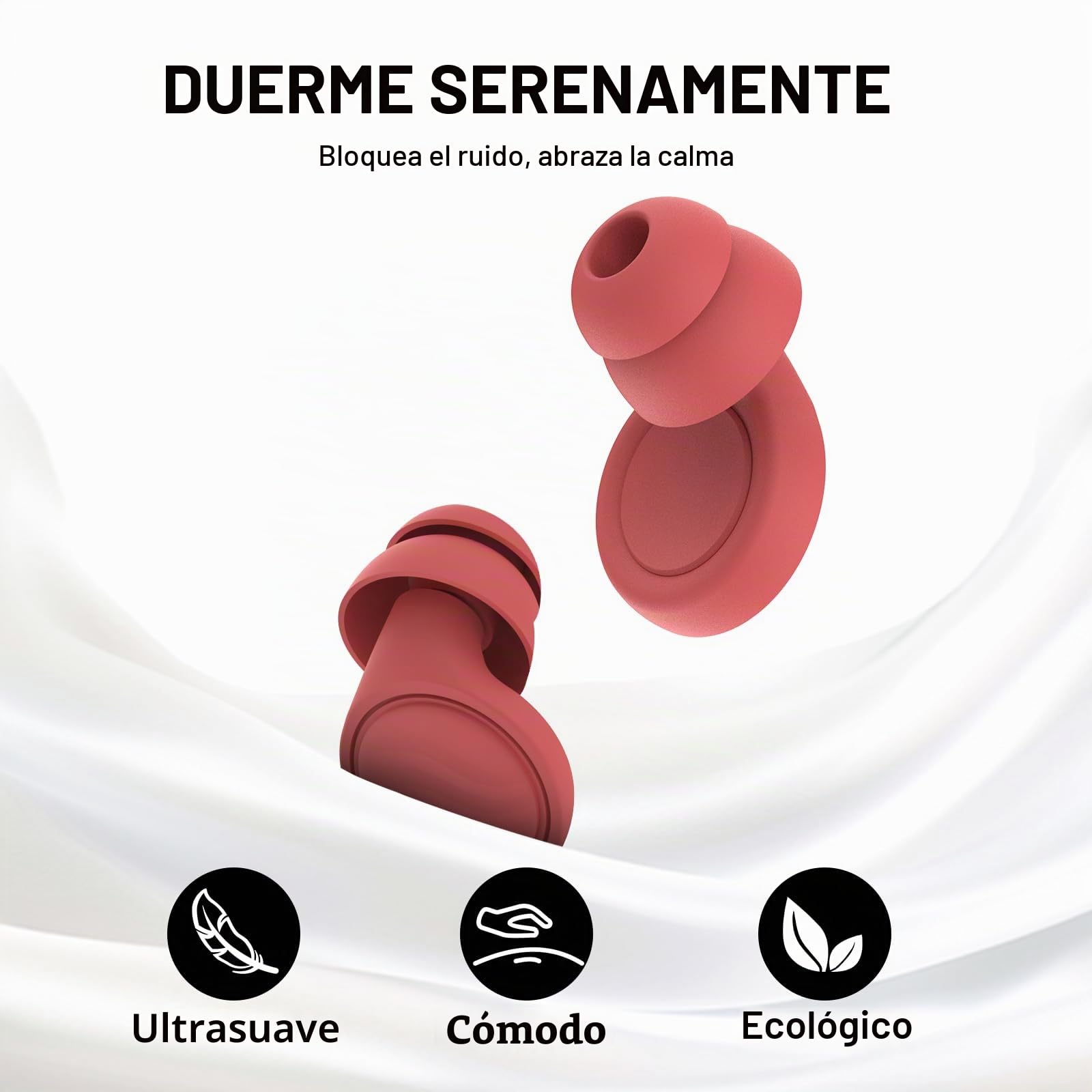 Tapones oidos ruido dormir, tapones oidos cancelacion de ruido Reutilizables con 7 pares de almohadillas de silicona, tapones para dormir para estudiar, concentrarse, viajar y asistir a conciertos