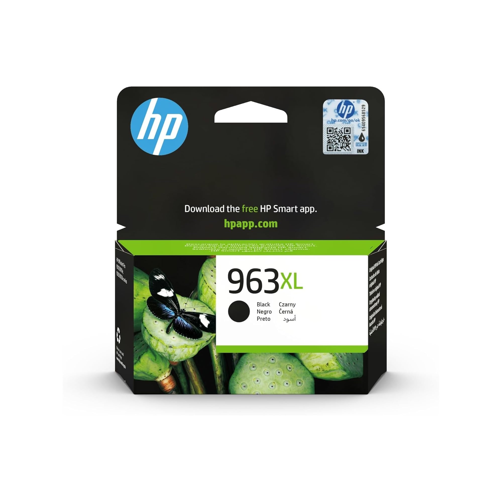 HP 963XL Negro, 3JA30AE, Cartucho Original de 2000 Páginas, Alta Capacidad, Compatible con Impresoras OfficeJet Pro 9010, 9020