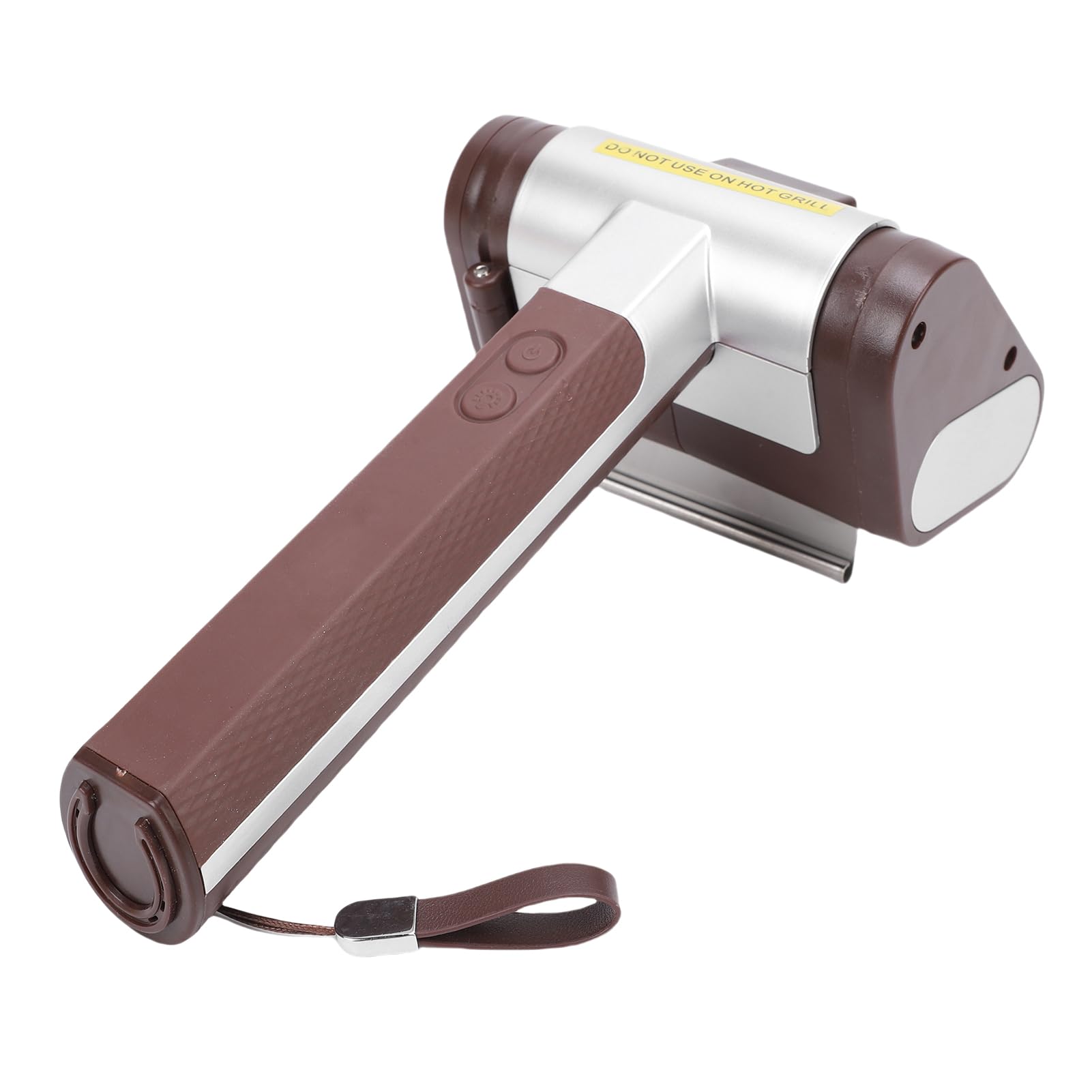 Brosse à gril rotatif pour nettoyer le barbecue en soirée après un repas