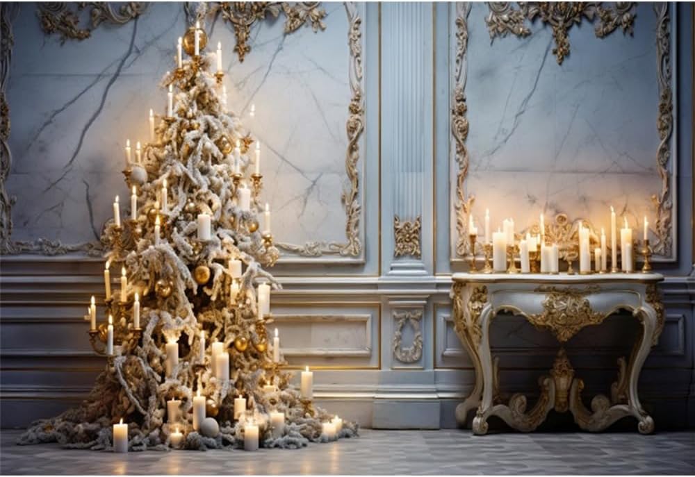 Amazon.com : CRTPOD 10x8ft Christmas Vintage Wall Classic Interior ...
