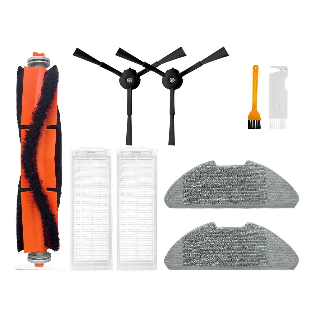 INF Akcesoria do części zamiennych do Xiaomi Robot Vacuum Mop 2 Lite/Mop 2 Pro, 1 x szczotka główna, 2 x filtr, 2 x szczotka boczna, 2 x szmatka, 1 x szczotka do czyszczenia