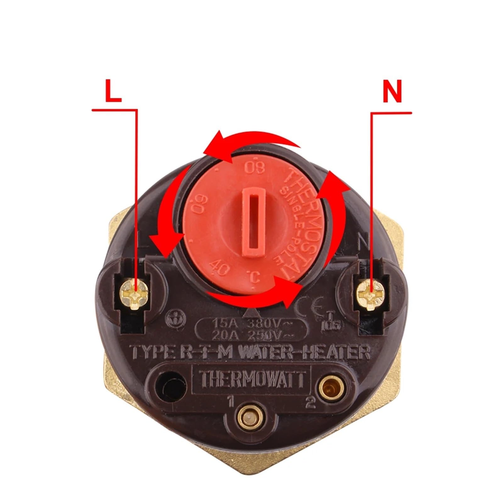 Rezystor do podgrzewacza wody 220 V Miedź Typ U Składana grzałka zanurzeniowa Kontrola temperatury DN32 280 mm 8 1200 W-3000 W(Fold Back 220V 3000W)