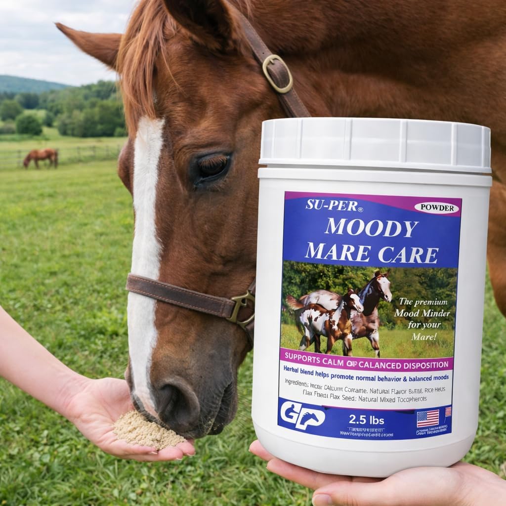 SU-PER Moody Mare Care Powder - Herbal Blend for Balanced Disposition & Normal Behavior in Horses - 2.5 lbs