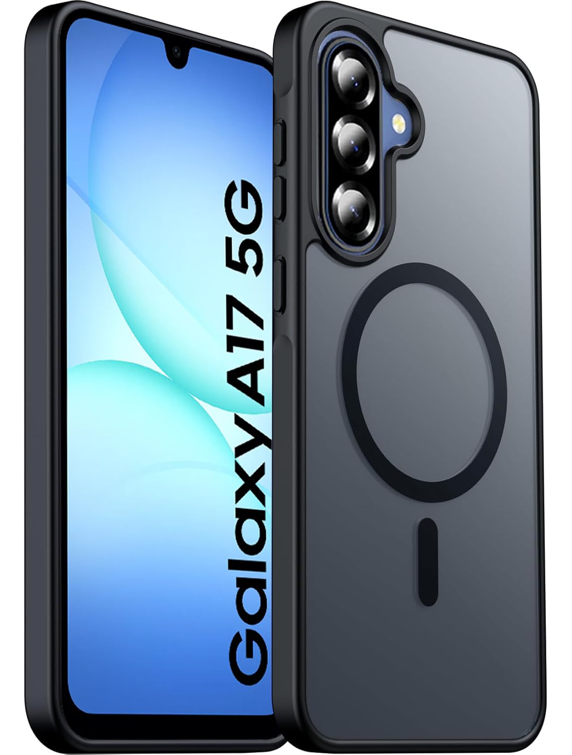 Elzzi Magnetic Magsafe Case for Samsung Galaxy A57 5G Cover, Compatible with MagSafe Translucent Matte Hard Lens Slim Shock-Resistant Protective Case, Matte Navy — Amazon image 10