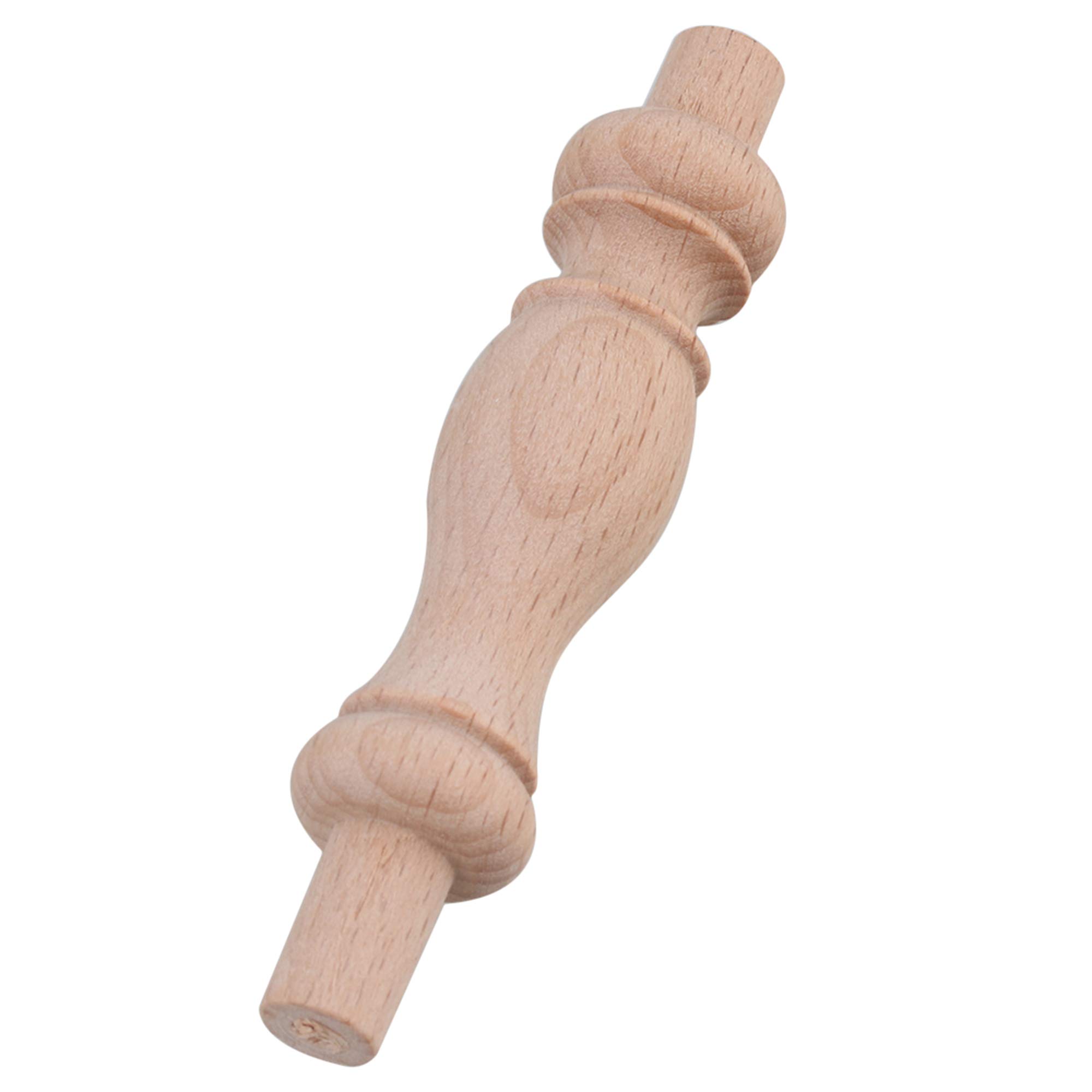H-81 haya madera inacabada Craft Spindles Wood Spindle Balaustre para muebles Inicio Reparaci¨®n paquete de decoraci¨®n de 20