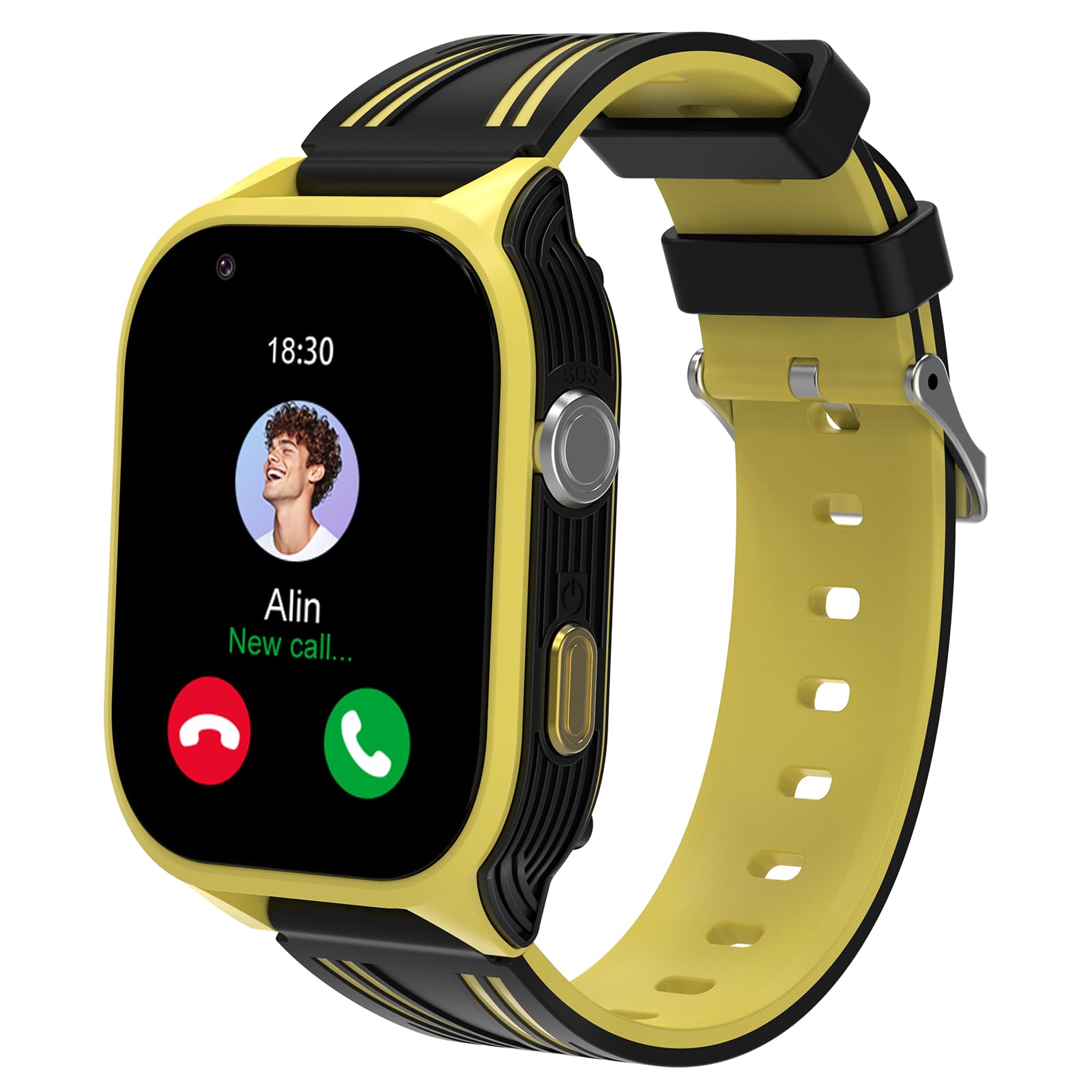 Reloj inteligente 4G para niños – Reloj inteligente para niños y niñas, reloj inteligente WhtasApp Bluetooth videollamada SOS alarma de chat de voz, podómetro, cámara de música, seguimiento en tiempo