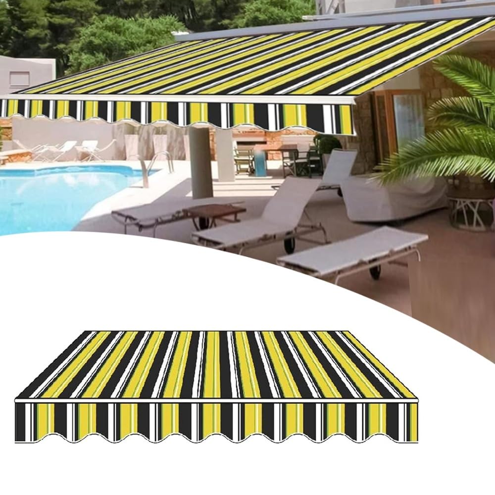 Toile de rechange pour auvent rétractable de terrasse et pare-soleil extérieur