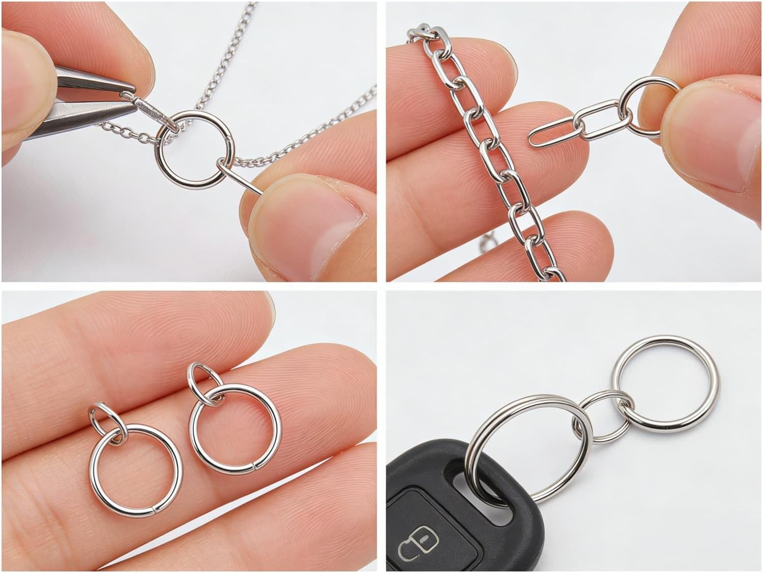 20mm Open Jump Rings 150 Pcs 2mm Heavy Metal Jewelry Keychain Connectors