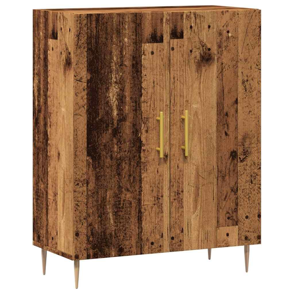 Aparador de madera con patas de metal de diseño industrial vintage