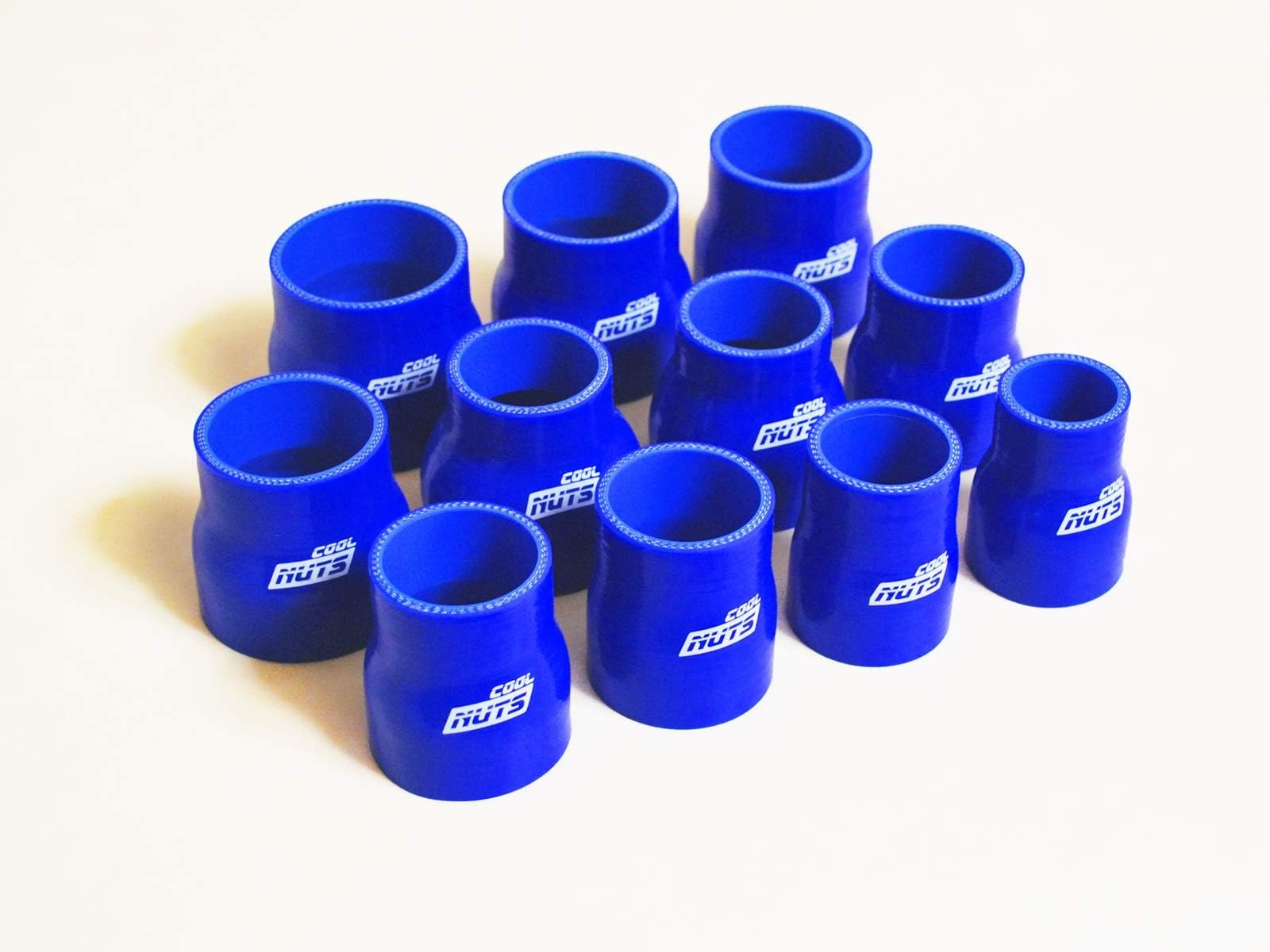 Cool Nuts Silicone Transition Hose Length 3"(76mm) Inside Diameter 1-1/2"(38mm) to 2"(51mm) Blue TR-38-51-B