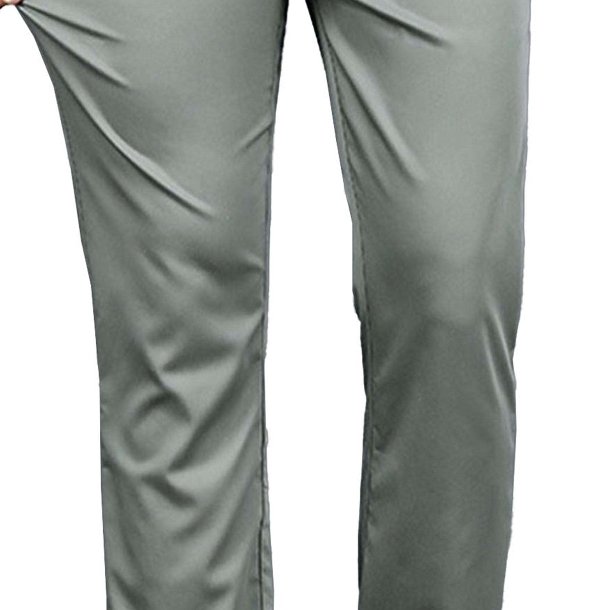 Pantaloni estivi traspiranti da uomo in seta ghiacciata gamba dritta pantaloni da lavoro casual da uomo abbigliamento da lavoro