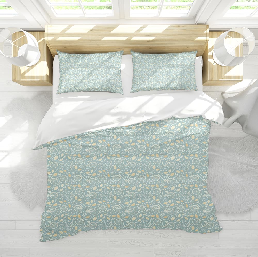 Parure de lit respirante feuilles colorées housse couette 260x240