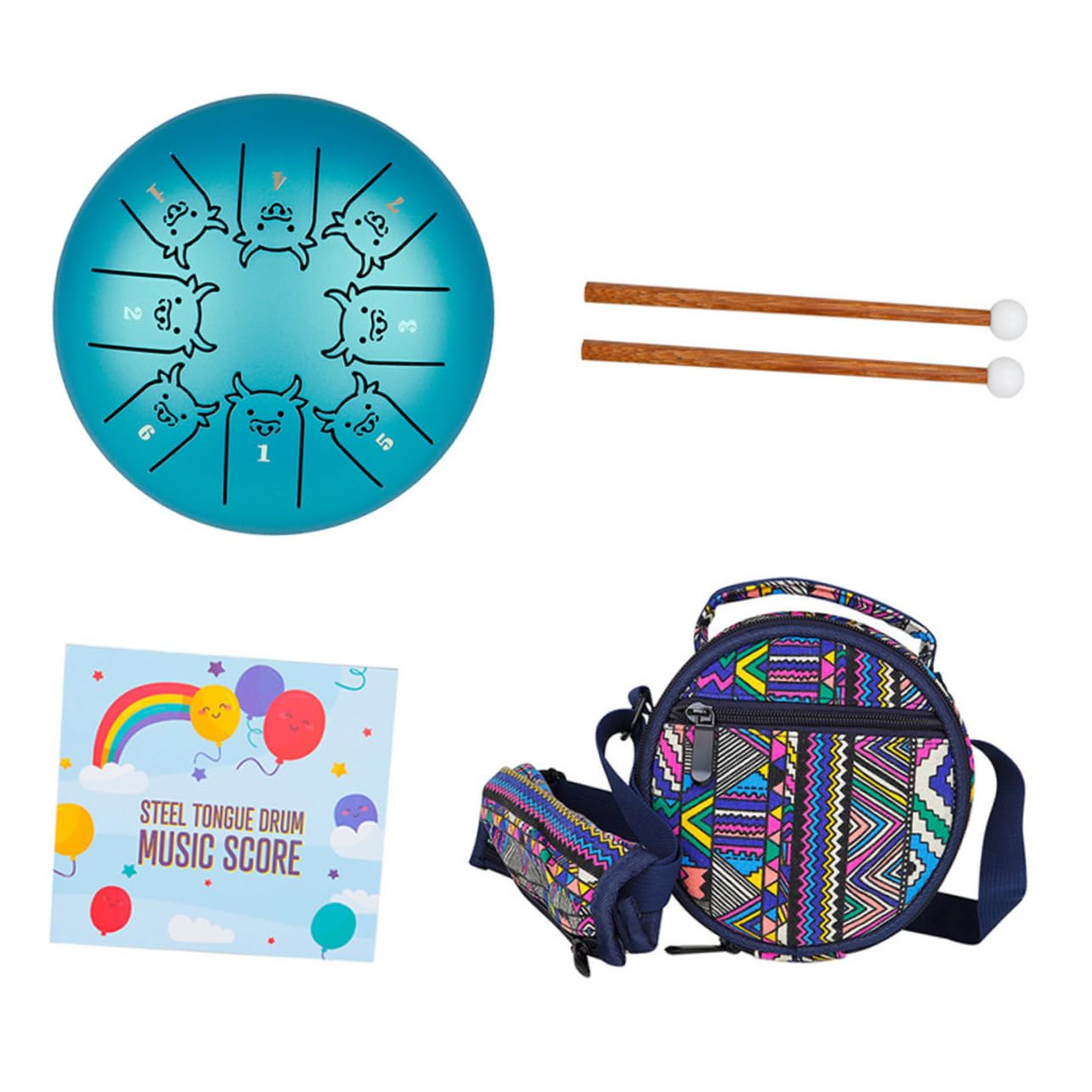 Toddmomy 1 Set Tongue Drum Percussion Instrument for Adults Unique Musical Design for Relief Meditation for Practice Performance