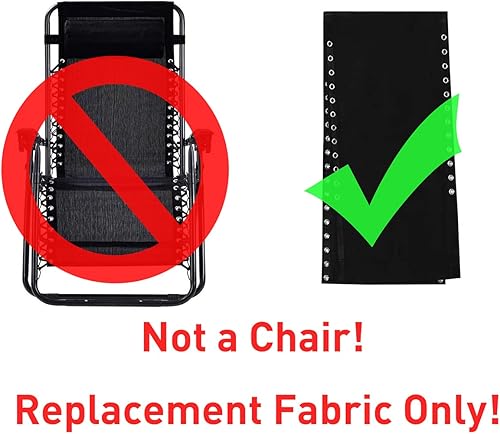 Miniatura 3 de IKEPAHOK Tela de repuesto para silla de gravedad, silla reclinable, herramienta de reparación, pieza de tela para patio al aire libre, patio, playa,