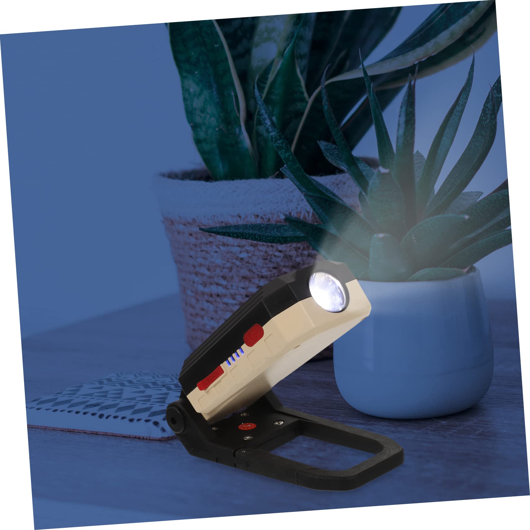 Wiederaufladbare LED Arbeitsleuchte Schwarz mit Magnet, Verstellbar