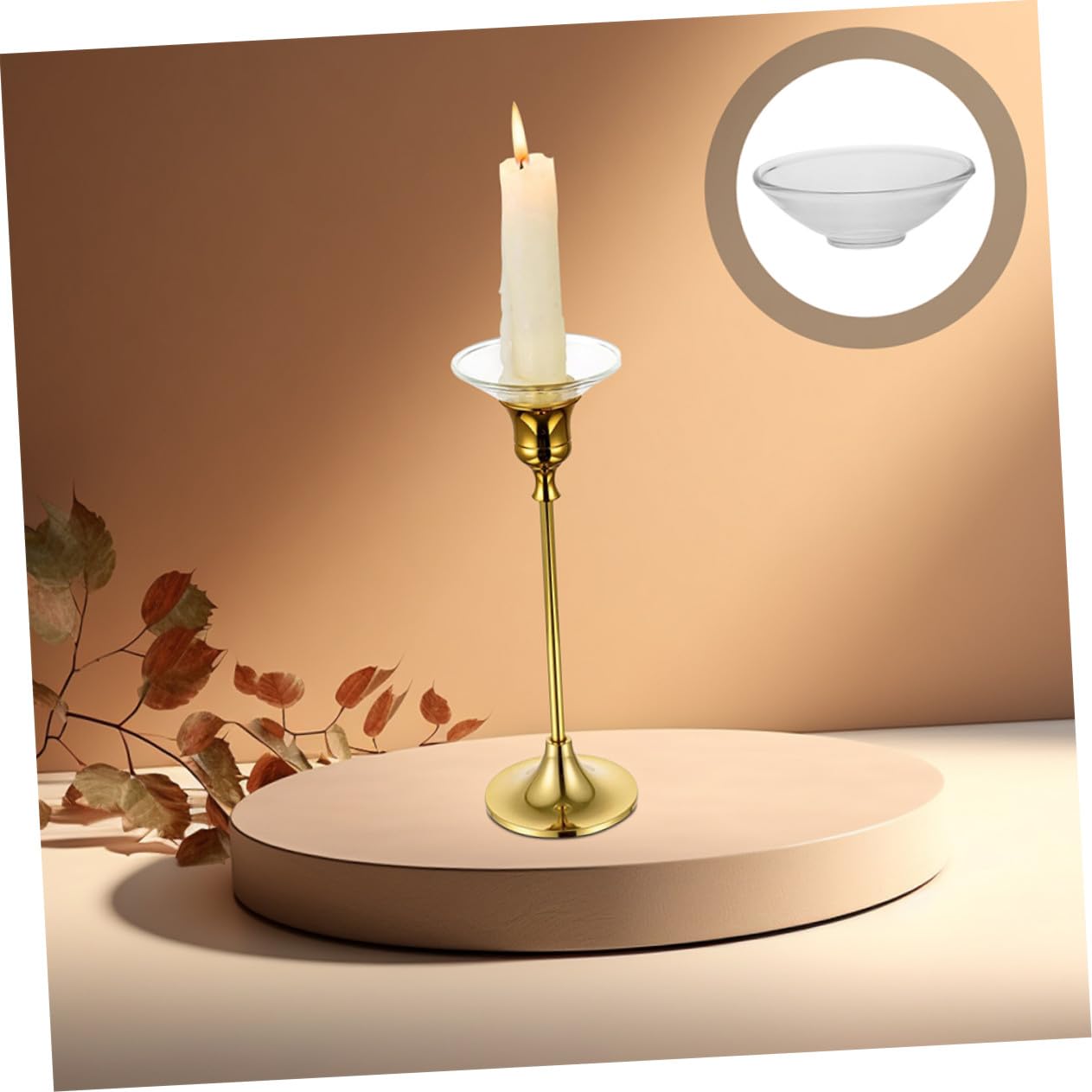 MAGICLULU 6 Pezzi Porta Tappi per Candele Rotondi in Vetro Resistente ad Alta Temperatura, Riutilizzabili, Design Minimalista e Semplice per Relax e Meditazione