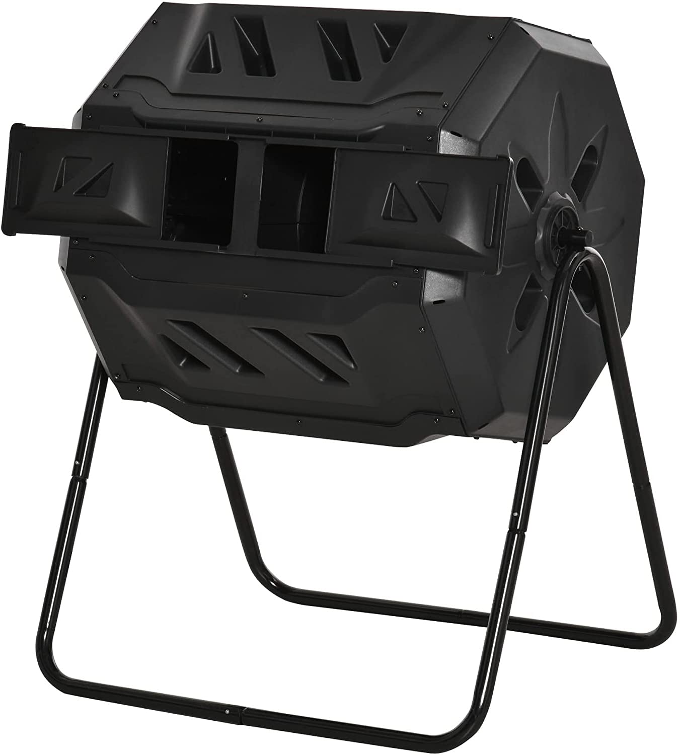 Buy Senua 160L Tumbling Compost Bin Outdoor Dual Chamber 360° Rotating