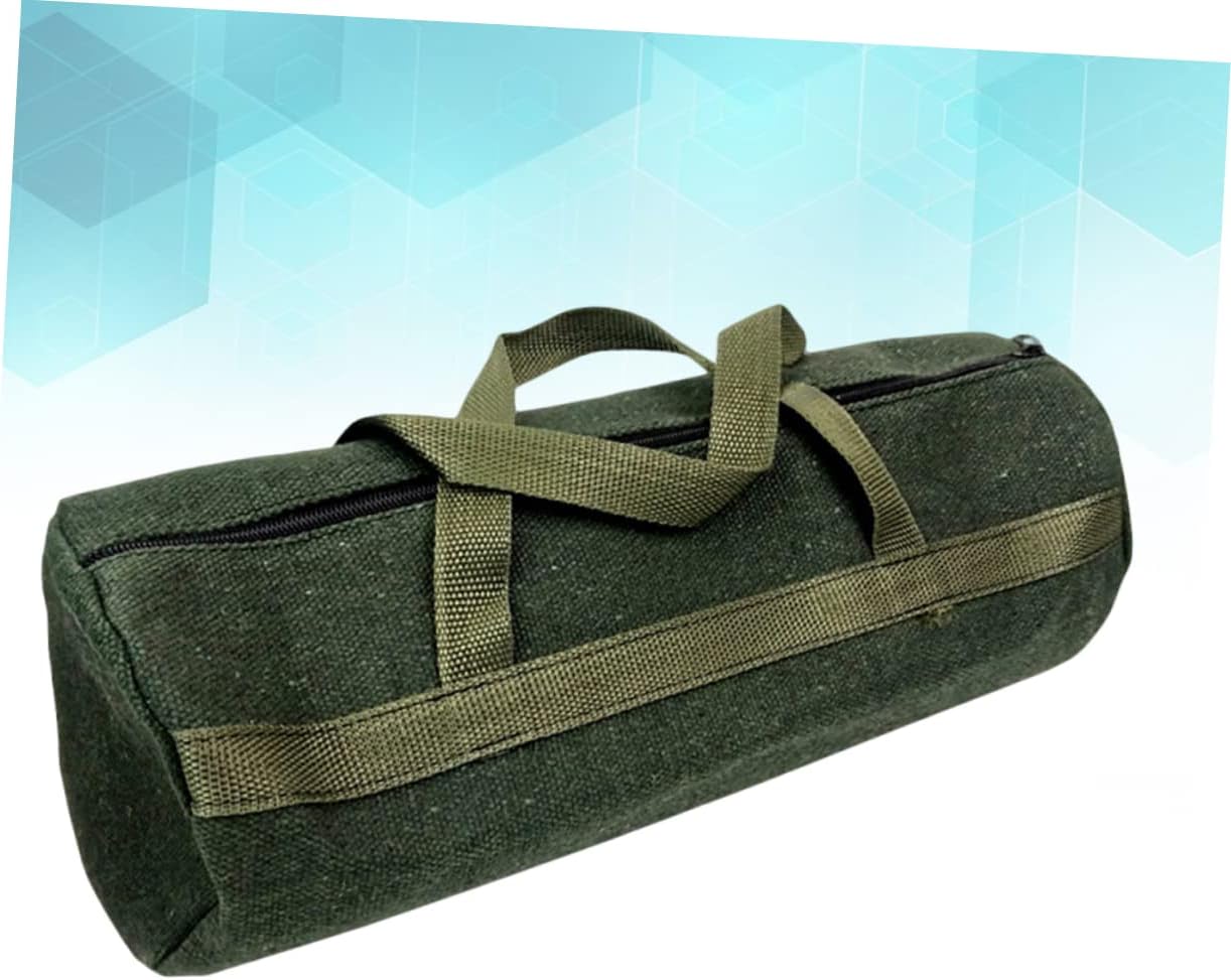 High Capacity Canvas Tool Bag for Car Repair Thickened Portable Organizer Pouch Round Storage for Tools and Equipment