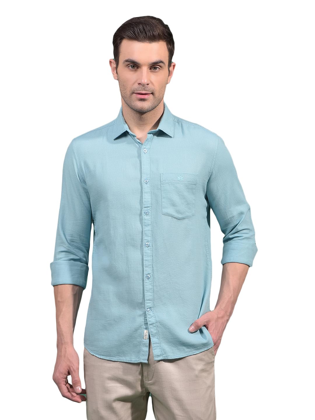 Crimsoune Club Men's Green Knitted Shirt-picture-23