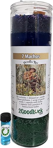 Miniatura 3 de Vela perfumada 7 Machos Vestida - Veladora Preparada 7 Machos