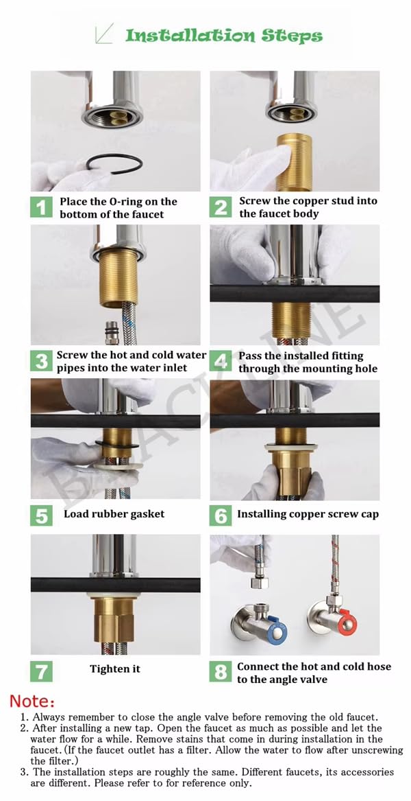 Black Gold Basin Mixer Tap - Modern Bathroom Faucet -6 Black Gold Basin Mixer Tap - Modern Bathroom Faucet -6