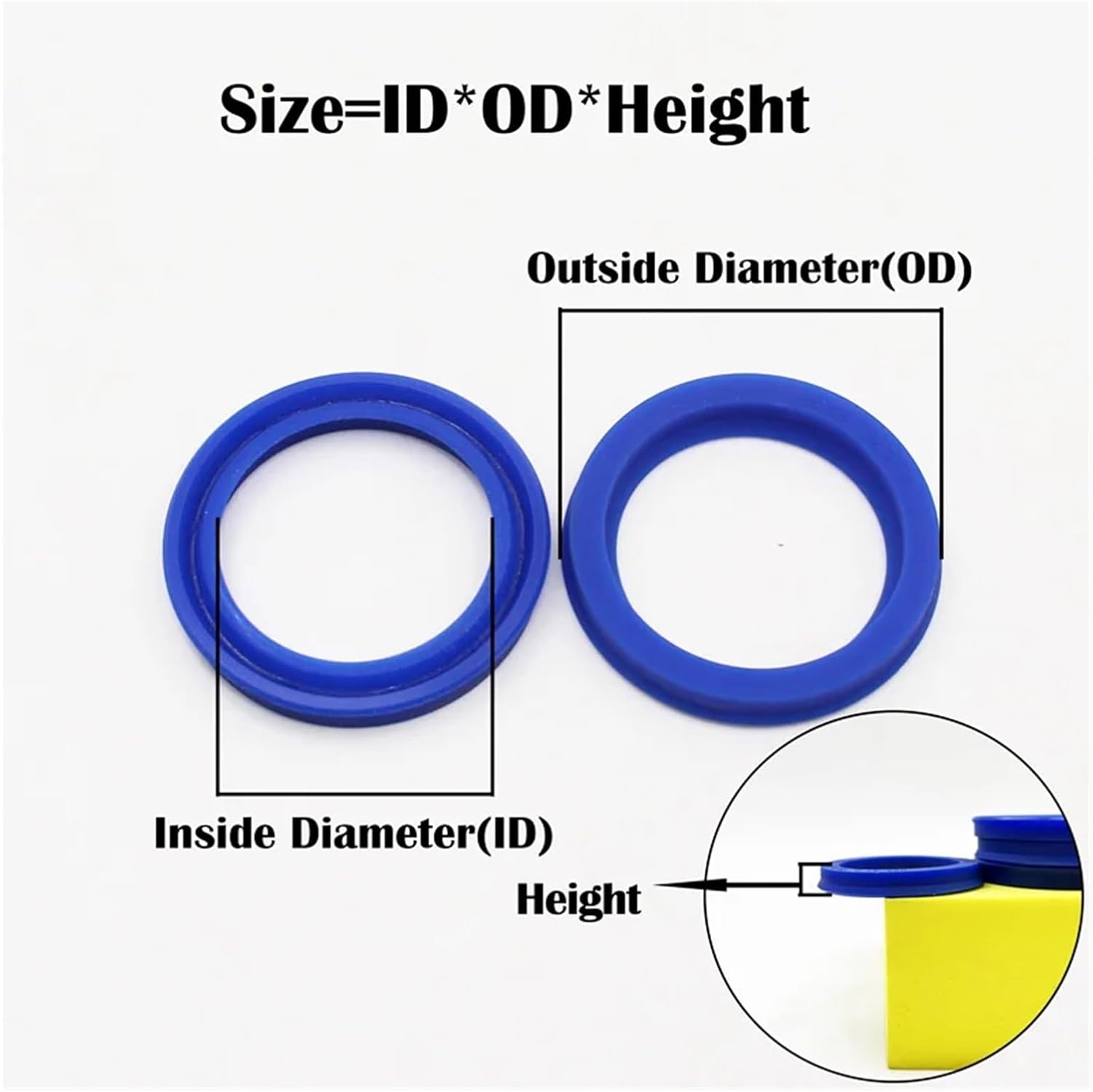 Hardware Fittings UN/UHS/UNS Radial Shaft Hydraulic Seal ID 4-85MM Polyurethane Piston Rod PU Single Lip U-Shaped Cup Oil Washer(16x24x5 (5Pcs))
