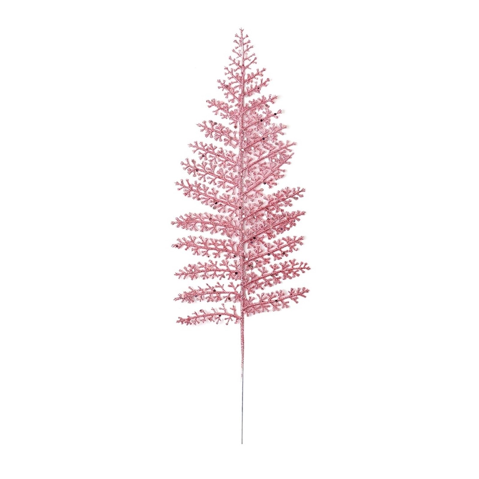 Casetlong 4Pcs Artificial Leaves Bouquet Fake Plant Tree Decoration For Xmas Garland Ornament Home Decor Accessories(Pink)