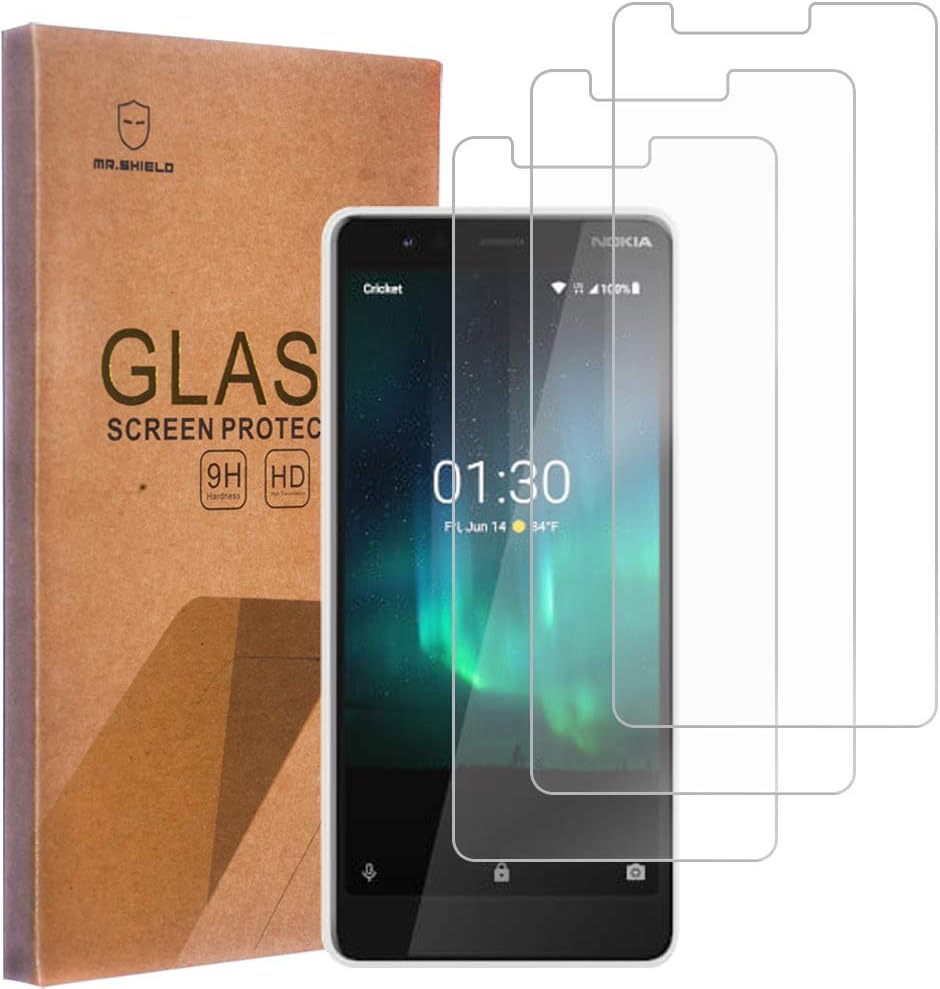Mr.Shield [3-PACK] Designed For Nokia (3.1 A) / Nokia (3.1A) [Tempered Glass] Screen Protector with Lifetime Replacement