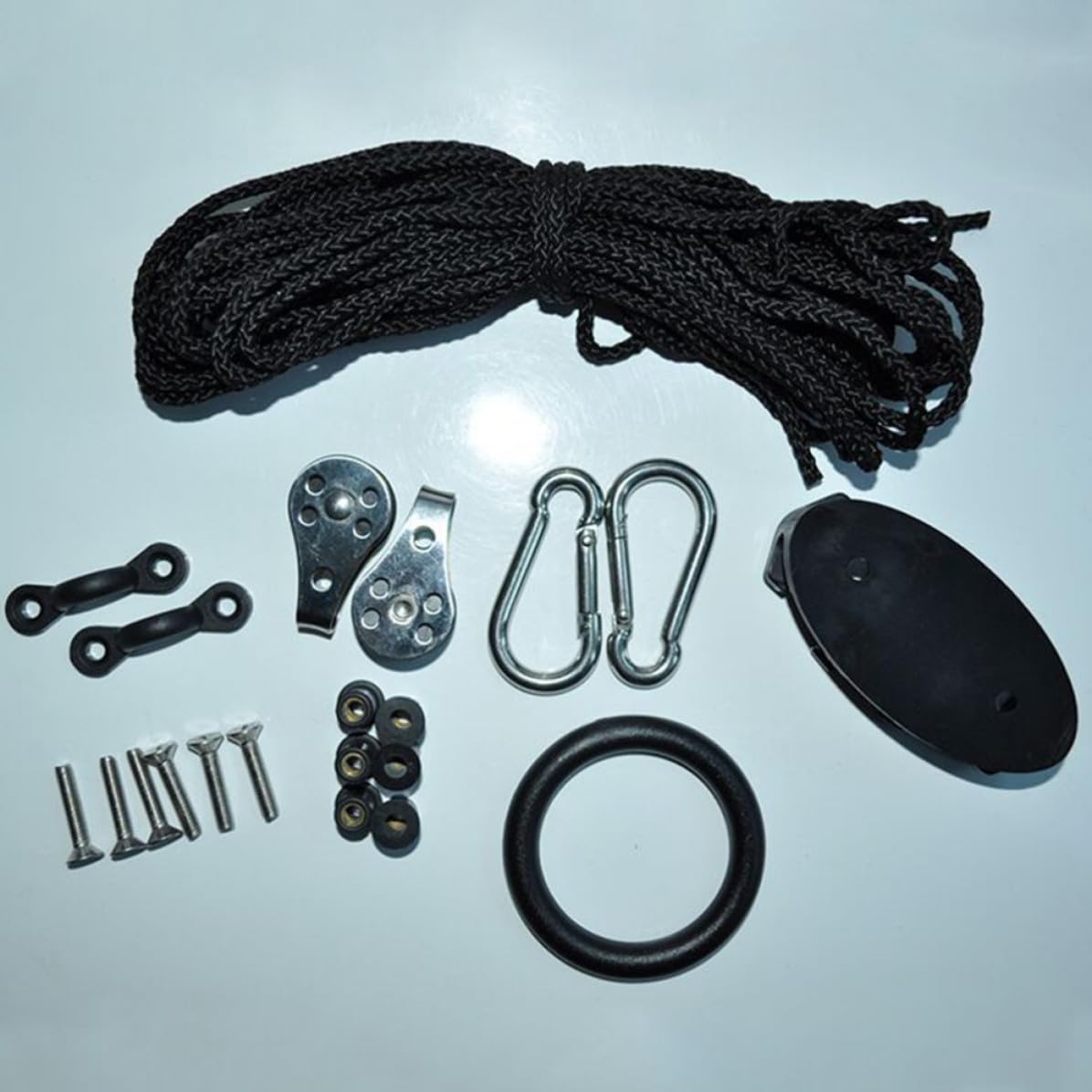 Abaodam Kit de Carro de Anclaje para Kayak Cornamusa y Poleas