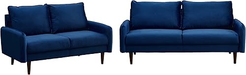 arno sea blue velvet sofa