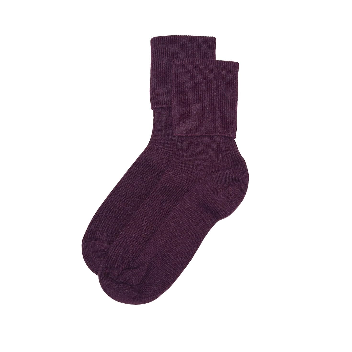 Jasmine Silk Women's Purple Cashmere Socks Made In Scotland For (Purple)