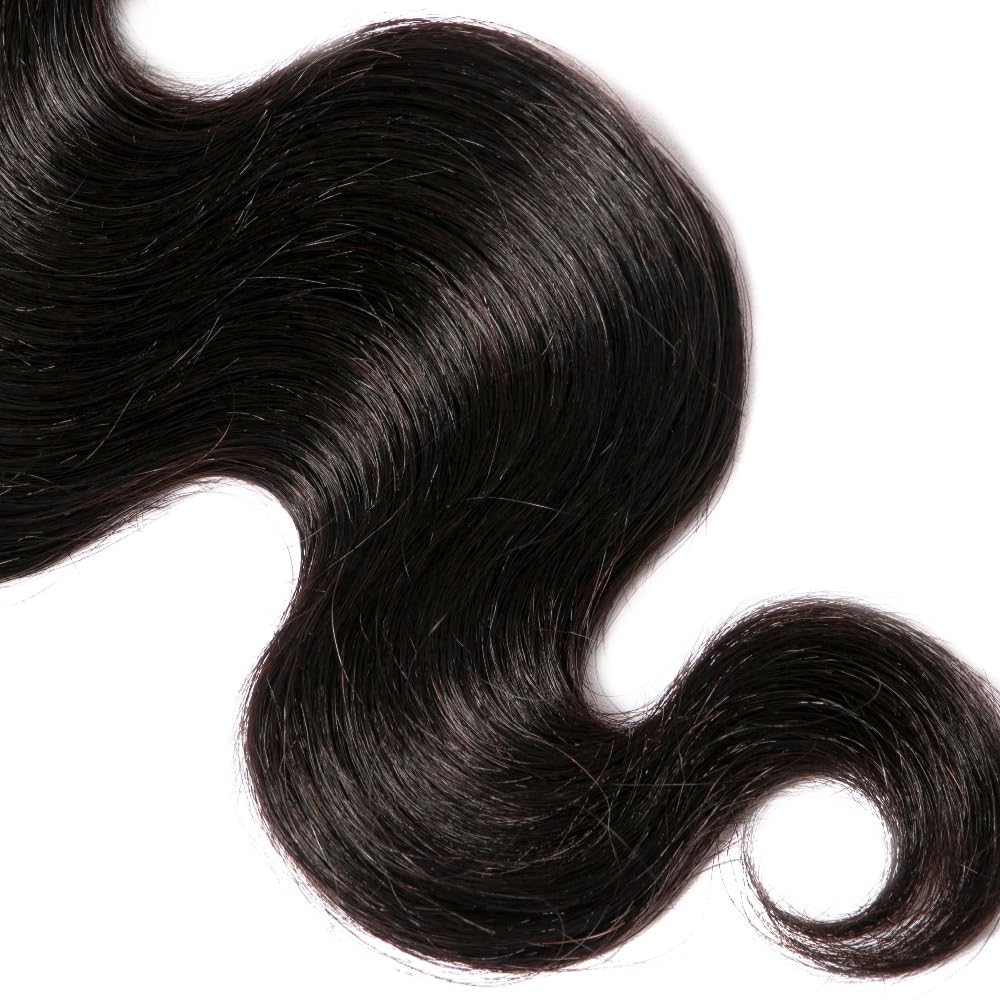 Body Wave 1B Natural Black Capelli Umani Premium Bundles Uman Hair Unprocessed Double Weft Brazilian Remy Hair Extension 3 Bundle Totale 150g For Women 18 Inch