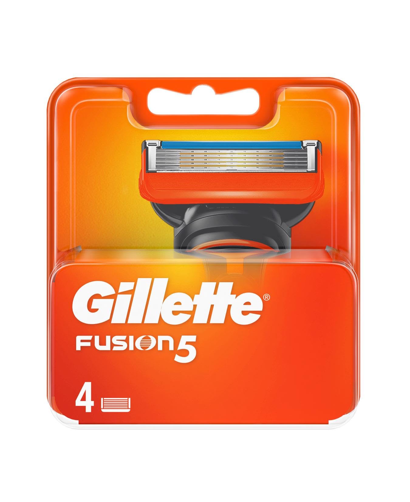 Gillette Fusion Men's Razor Blades, 4 Refills