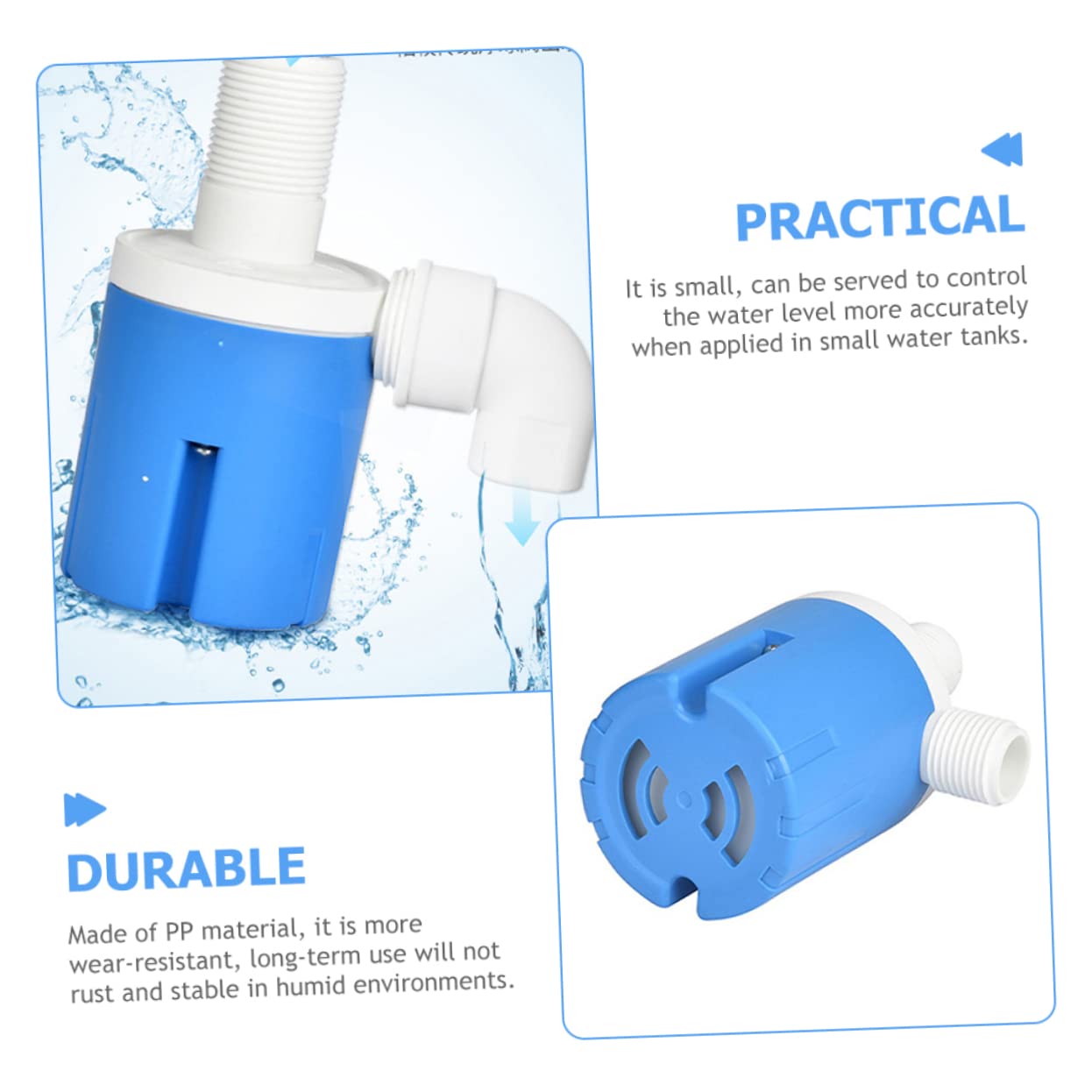Ciieeo 3 Pezzi Valvola Galleggiante Serbatoio Valvole Giardino Valvola Galleggiante Automatica Valvola Livello Acqua Controllo Automatico Livello Acqua Regolatore Livello Acqua Valvola