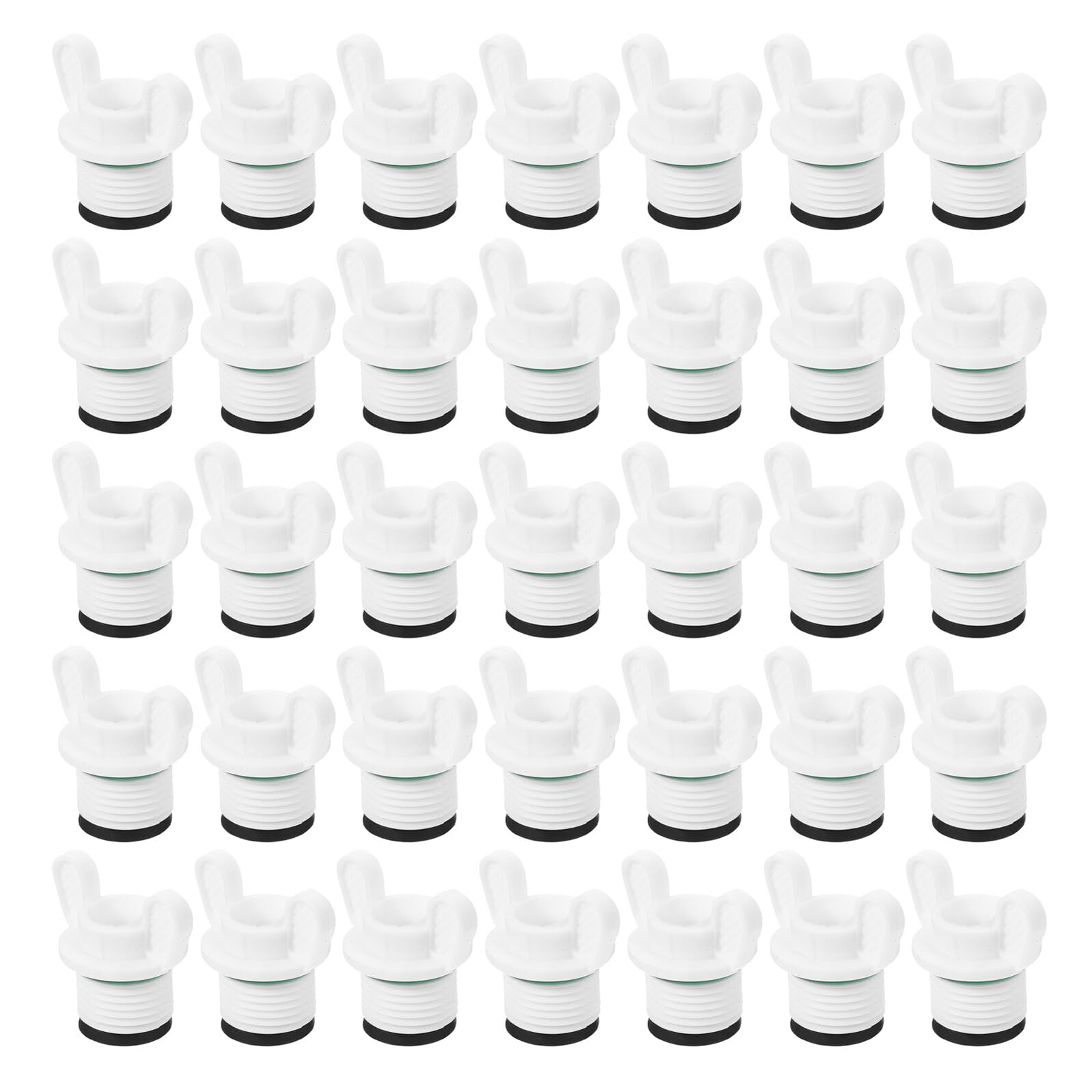 Bouchons de tuyaux d'arrosage filetés en PP blanc pour l'extérieur - Lot de 60 pièces