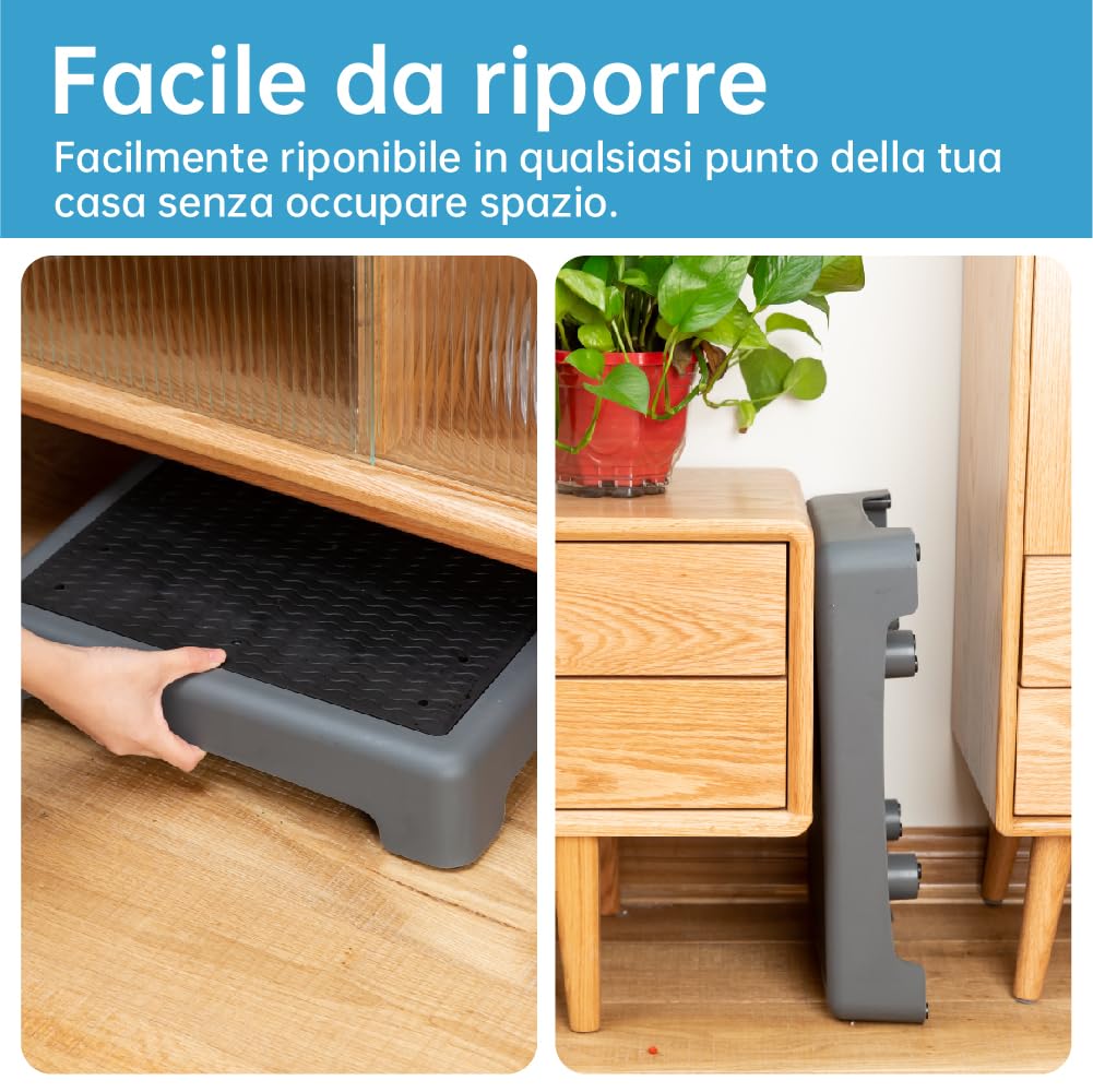 StrongTek Sgabello a un gradino per adulti e anziani, alzata in plastica con superficie antiscivolo e piedi, portatile per doccia, vasca da bagno, auto, esterno, piattaforma per mobilità 350 lbs
