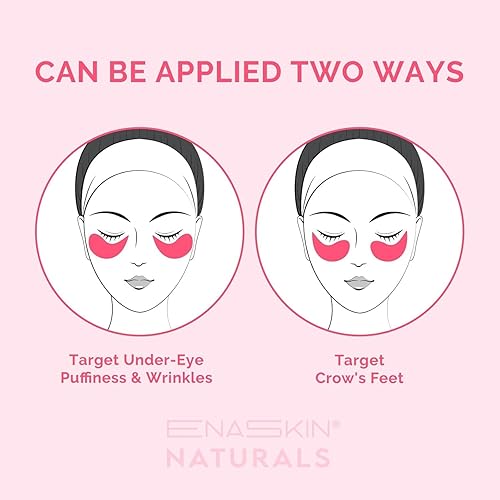 Miniatura 5 de Enaskin Naturals Parches para debajo de los ojos, máscaras para debajo de los ojos para hinchazón, almohadillas de gel para ojos de té verde,