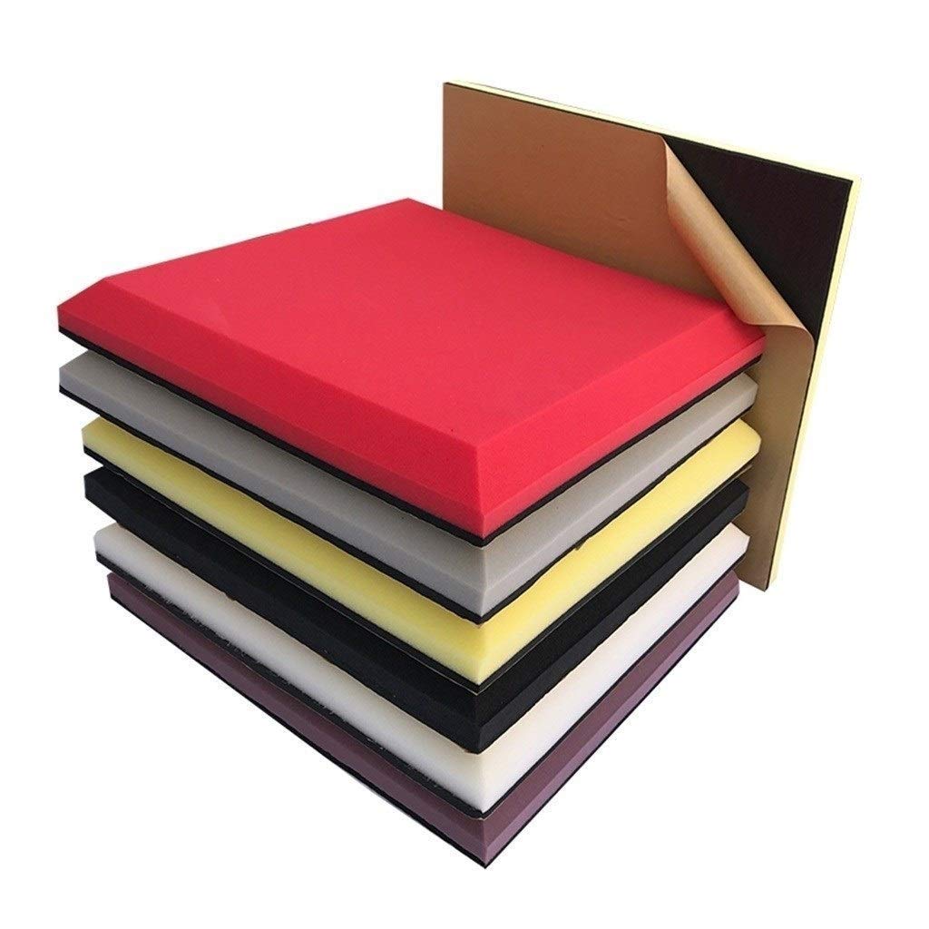 Pannelli acustici, Cotone insonorizzato Portatile, Adesivo Decorativo da Parete Decorativo per Cinema in Morbido Cotone fonoassorbente Dimensioni: 50 * 50 * 5 Cm Soundpr, Purple