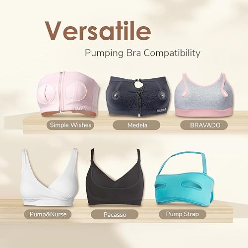 Miniatura 9 de Maymom MyFit Crater Series - Protector de pecho pequeño de 0.394 in con diseño de dos piezas compatible con piezas de bomba Medela; reemplazo de