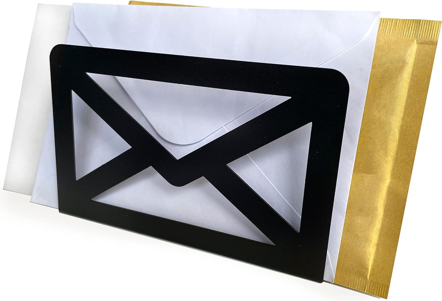 etterr Letter and Envelope Organizer for Table 100% Metal (Black), 15 x 5 x 10 cm - Image 4