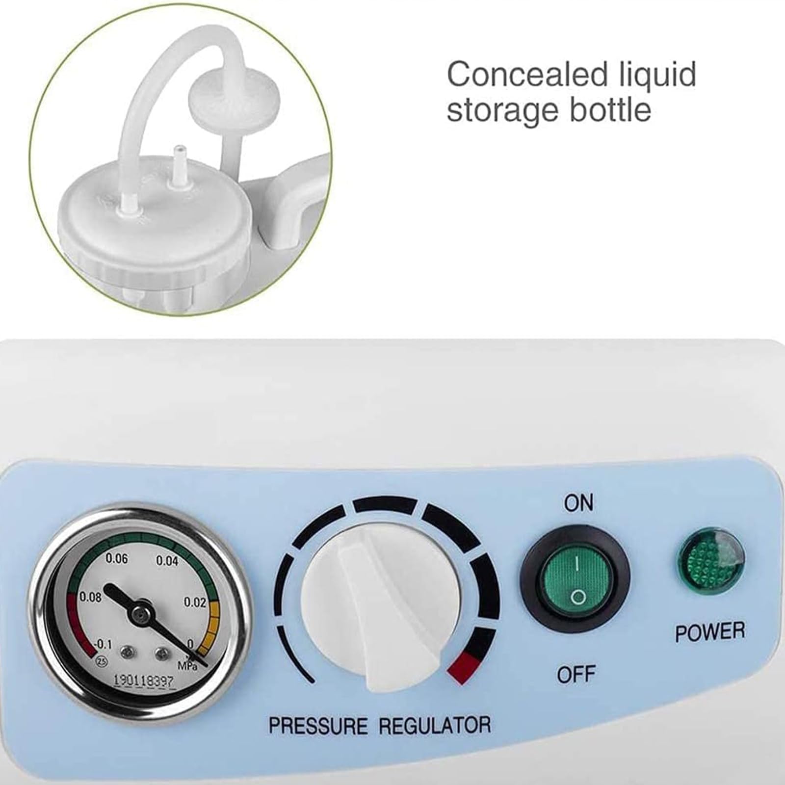 Aspiración automática flema, máquina succión secreción moco Unidad Dispositivo Bomba succión flema esputo eléctrica con Recipiente succión 1000cc para niños Adultos Mayores.